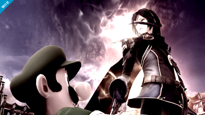 Archivo:Luigi y Lucina con su Smash Final SSB4 (Wii U).png
