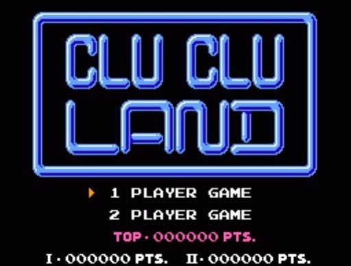 Archivo:Pantalla principal Clu Clu Land.jpg