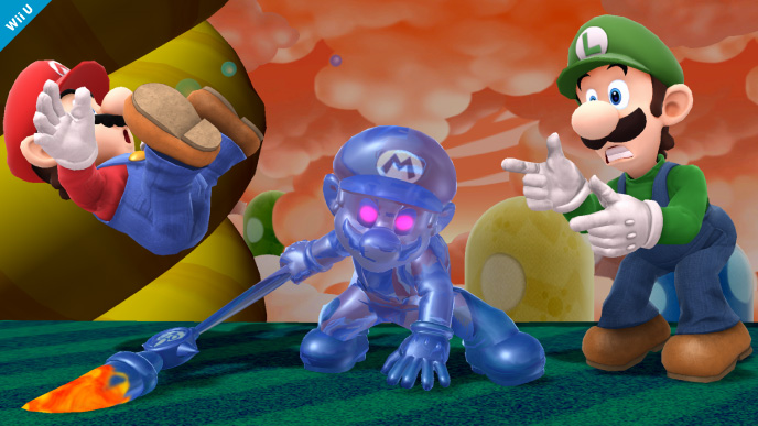 Archivo:Mario Oscuro, Mario y Luigi en SSB4 (Wii U).jpg