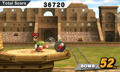 Archivo:Bomba a punto de estallar en Bomba Smash SSB4-3DS.jpg