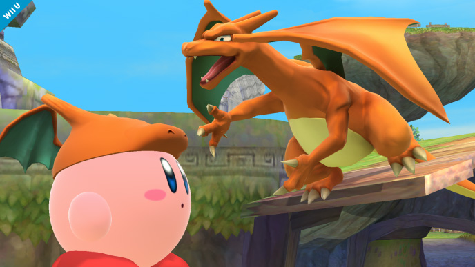 Archivo:Charizard junto a Kirby SSB4 (Wii U).png