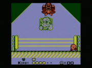 Rey Dedede realizando el Supersalto Dedede en Kirby's Dream Land.