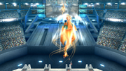Charizard usando Vuelo en Super Smash Bros. for Wii U.