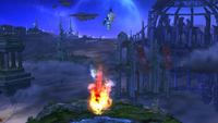 Tirador Mii usando el Vuelo lunar en Super Smash Bros. for Wii U