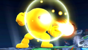 Yellow Devil atacando lanzando rayos de su ojo en Super Smash Bros. for Wii U.