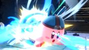 Kirby cargando la Esfera aural