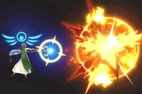 Vista previa de Llama explosiva en la sección de Técnicas de Super Smash Bros. Ultimate