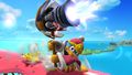 Rey Dedede usando Martillo a Reacción en la Isla de Pilotwings SSB4 (Wii U).jpg