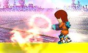 Bomba terrestre estallando en Super Smash Bros. for Nintendo 3DS.