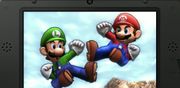 Mario y Luigi haciendo su Ataque aéreo normal.