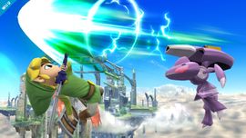 Genesect atacando a Toon Link.