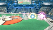 Jigglypuff usando Desenrollar en Super Smash Bros. for Wii U.