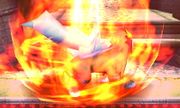 Entei usando Giro fuego en Super Smash Bros. for Nintendo 3DS.
