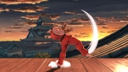 Ken usando Patada Inazuma en Super Smash Bros. Ultimate.