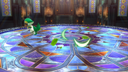 Snivy usando Hoja afilada en Super Smash Bros. for Wii U.