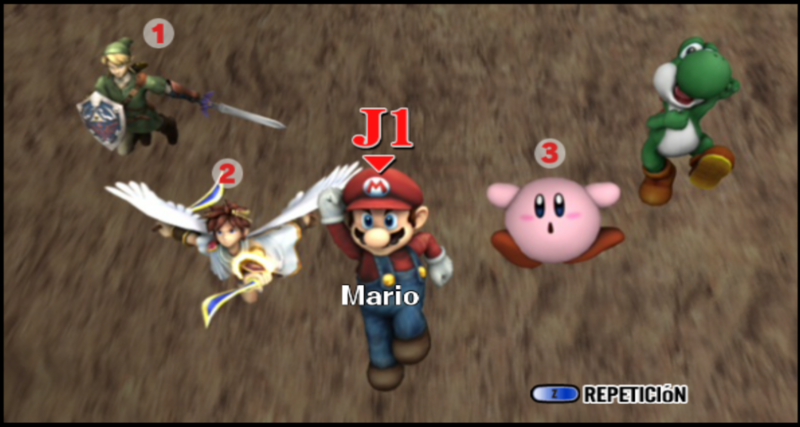 Archivo:Link Pit Mario Kirby y Yoshi seleccion El cañon ESE SSBB.png