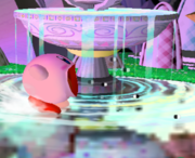 Kirby usando tragar en Super Smash Bros. Melee.
