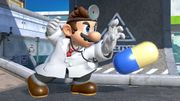 Ataque especial lateral de Dr. Mario en las Torres Merluza SSBU.jpg