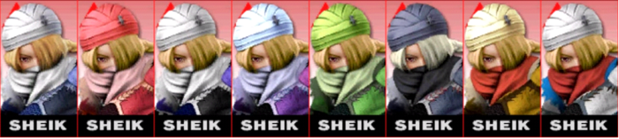 Paleta de colores de Sheik SSB4 (3DS).png