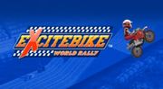 Pantalla de título de Excitebike: World Rally, donde aparece el modelo de motociclista usado en Super Smash Bros. para Nintendo 3DS y Wii U.