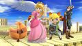 Peach, Toon Link y Marth bajo los efectos de la Superhoja SSB4 (Wii U).jpg