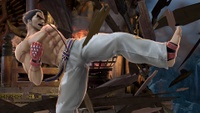 Kazuya usando Left Splits Kick en Super Smash Bros. Ultimate