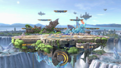 Vista general del escenario en Super Smash Bros. Ultimate
