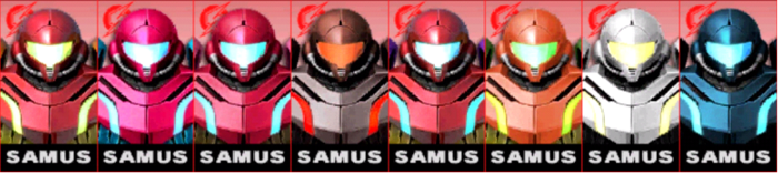 Paleta de colores de Samus SSB4 (3DS).png