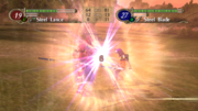 Un soldado enemigo usando la habilidad Contraatacar en Fire Emblem: Radiant Dawn.