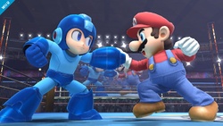 Mega Man junto a Mario SSB4 (Wii U).jpg