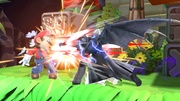 Kazuya usando Devil Fist en Super Smash Bros. Ultimate.