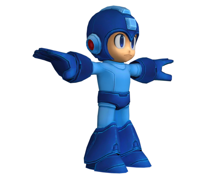 Archivo:Mega Man en su Pose T modelo de Nintendo 3DS.png