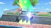 Mythra usando Rayo de la Penitencia en Super Smash Bros. Ultimate.