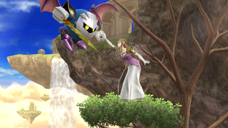 Archivo:Meta Knight y Zelda en Altarea SSB4 (Wii U).png