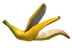 Art oficial de la Cáscara de plátano/Monda de plátano en Super Smash Bros. Brawl
