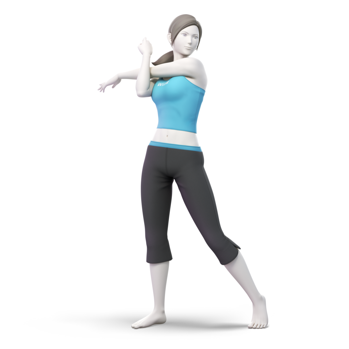 Smash Bros. Wii U screens show Wii Fit Trainer smacking 