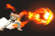Vista previa de Shakunetsu Hadoken en la sección de Técnicas de Ryu en Super Smash Bros. Ultimate.
