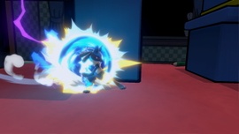 Lucario cargando una Esfera aural en Super Smash Bros. Ultimate.