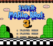 Pantalla de título de Super Mario Bros. 3.
