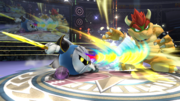 Meta Knight atacando a Bowser en el Ring de Boxeo SSB4 (Wii U).png