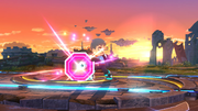 El Tirador Mii generando el Reflector desde su cañón en Super Smash Bros. for Wii U.