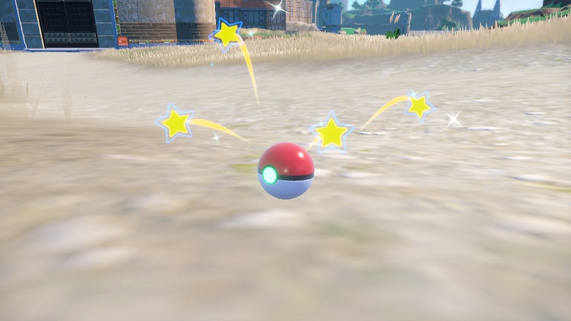 Archivo:Poké Ball atrapando un Pokémon en Pokémon Scarlet y Violet.jpg
