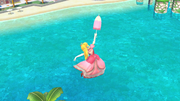 Peach iniciando el movimiento en Super Smash Bros. for Wii U.