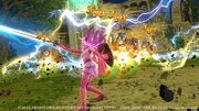 Teresa usando Megaestocada como Golpe de gracia en Dragon Quest Heroes II: Los Reyes Gemelos y El Final de la Profecía.