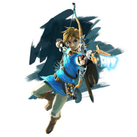 Arte oficial de Link en The Legend of Zelda: Breath of the Wild