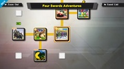 Pantalla de selección de los eventos individuales en Super Smash Bros. for Wii U.