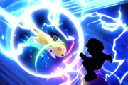 Vista previa del Placaje eléctrico de Pikachu en la sección de Técnicas de Super Smash Bros. Ultimate.