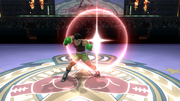 Little Mac adoptando la pose del ataque en Super Smash Bros. for Wii U.