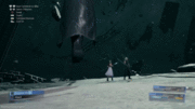 Sephiroth/Sefirot invocando el ala en Final Fantasy VII Remake.