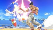 Kazuya usando Electric Wind God Fist en Super Smash Bros. Ultimate.